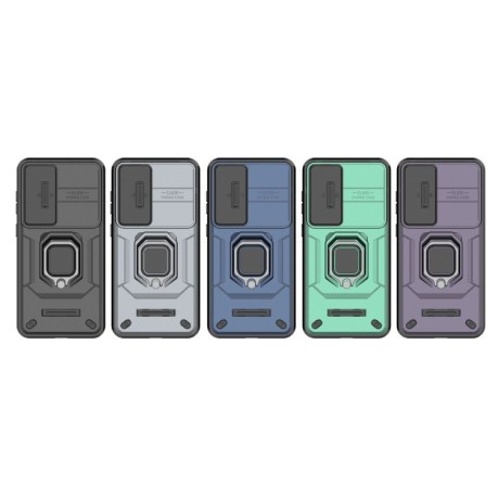 Протиударний чохол Sliding Camshield  для Samsung Galaxy S25+ 5G - зелений