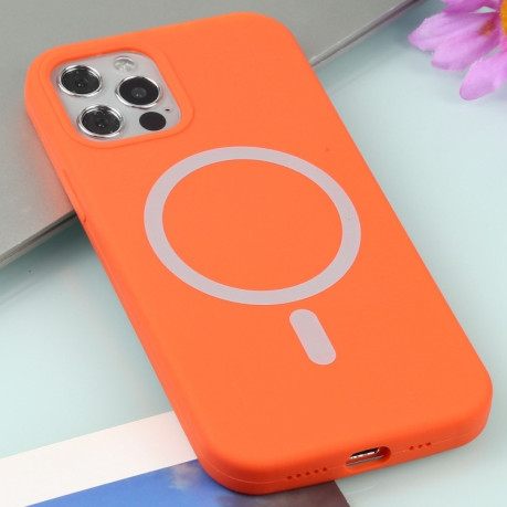 Противоударный чехол Nano Silicone (Magsafe) для iPhone 13 mini - оранжевый