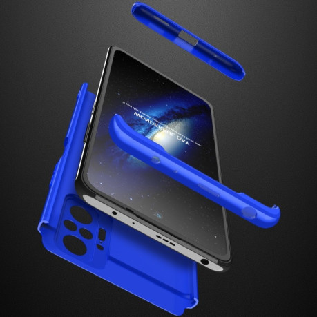 Противоударный чехол GKK Three Stage Splicing на Xiaomi Redmi Note 10 Pro / Note 10 Pro Max - синий