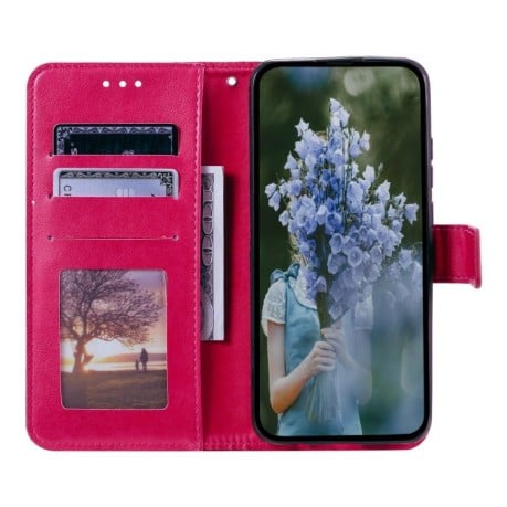 Чехол-книжка Totem Flower для Xiaomi 15 - красный