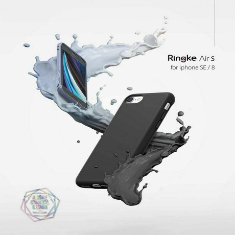Оригинальный чехол Ringke Air S на iPhone SE 3/2 2022/2020/8/7 - black