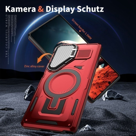 Протиударний чохол Shield Frame Holder MagSafe  для Samsung Galaxy S25 Ultra 5G - червоний