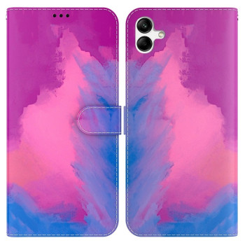 Чехол-книжка Watercolor Pattern для Samsung Galaxy A04/M13 5G - Purple Red