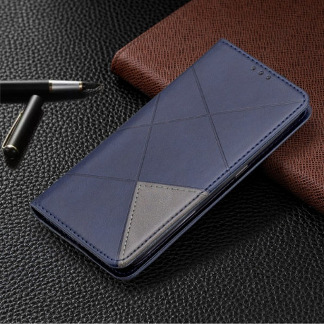 Чехол-книжка Rhombus Texture на Samsung Galaxy A01 - синий