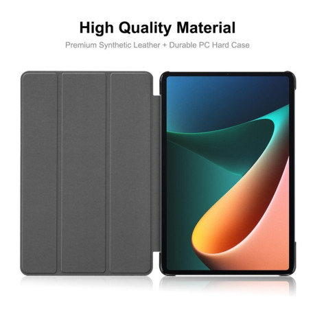 Чехол-книжка ENKAY Custer Texture для Xiaomi Mi Pad 5 / 5 Pro - голубой