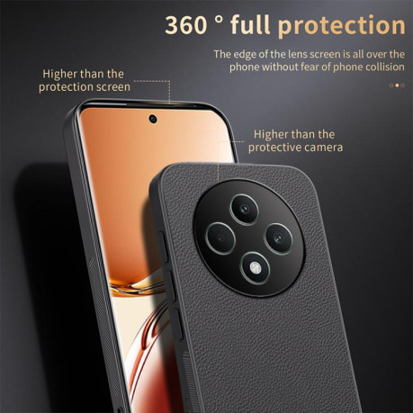 Чехол HUIYI Leather Magnetic для OPPO Reno12 F/12FS  - синий