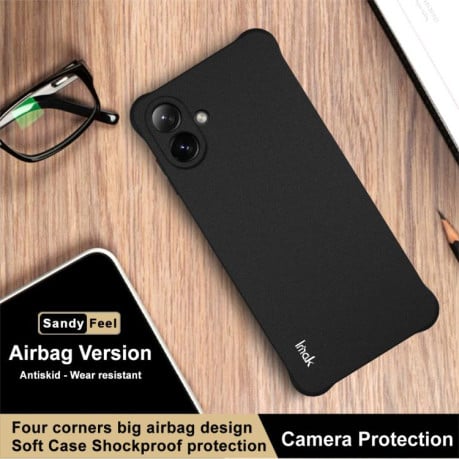 Силіконовий чохол imak Airbag з посиленими кутами на Samsung Galaxy A07 4G - чорний