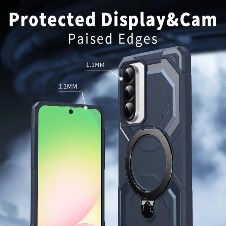 Протиударний чохол Frosted MagSafe Holder для Samsung Galaxy A56 5G - синій