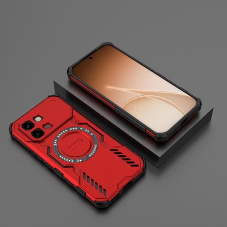 Протиударний чохол Butterfly Armor з MagSafe на Infinix Note Edge 5G Global — червоний