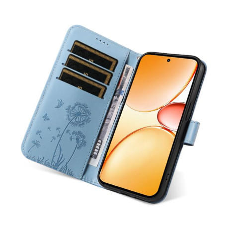 Чохол-книжка з тисненням Dandelion і магнітним хлястиком для Realme C85 Pro 4G — блакитний