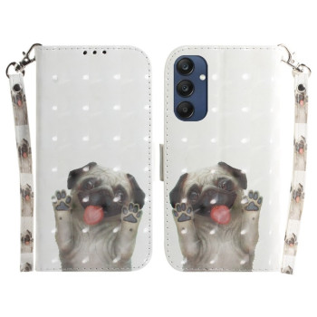 Чохол-книжка Crystal 3D Shockproof Protective Leather для Samsung Galaxy M35 - Pug