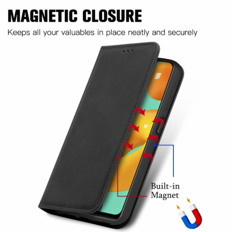 Чохол-книжка Retro Skin Feel Business Magnetic Samsung Galaxy M32/A22 4G - чорний