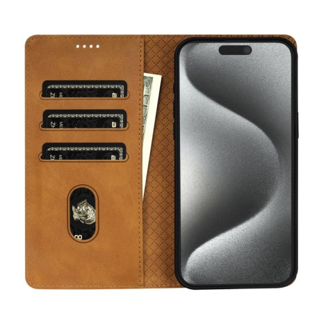 Чехол-книжка NBEKUS CSJ-P1 Solid Color Leather на iPhone 16e - коричневый