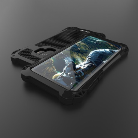 Противоударный металлический чехол R-JUST AMIRA Metal на Samsung Galaxy S9 - черный