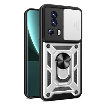 Протиударний чохол Camera Sliding для Xiaomi 13 Lite 5G - сріблястий