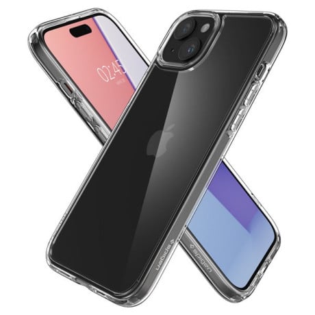 Оригінальний чохол Spigen Crystal Hybrid для iPhone 15 - Crystal Clear