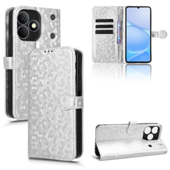 Чехол-книжка Honeycomb Dot на Realme Note 80 4G — серебристый