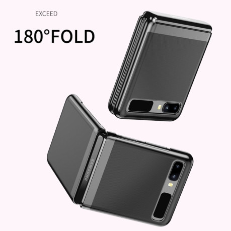 Противоударный чехол Ultra-thin Electroplated для Samsung Galaxy Z Flip - черный