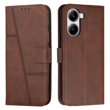 Чохол-книжка Stitching Calf Texture для Xiaomi Poco X7 Pro - коричневий