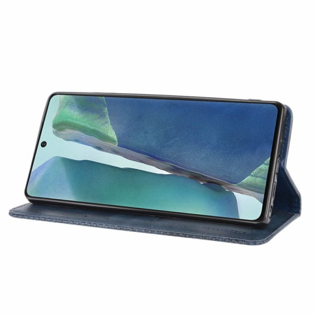 Чехол-книжка Magnetic Buckle Retro на Samsung Galaxy S20 FE - синий