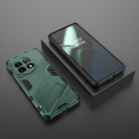 Противоударный чехол Punk Armor для OnePlus 11 5G - зеленый