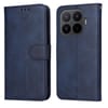 Чехол-книжка со строчкой и фактурой Calf на Xiaomi 17T 5G — синий