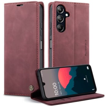 Чохол-книжка CaseMe-013 багатофункціональний з кишенькою для карток на Samsung Galaxy A16 5G - червоний
