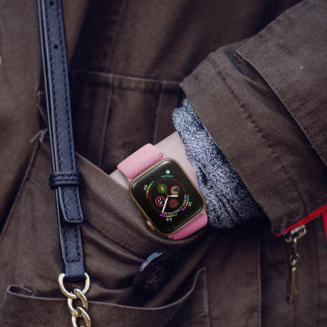 Ремінець Polyester Nylon для Apple Watch Ultra 49mm /45mm/44mm/42mm - рожевий