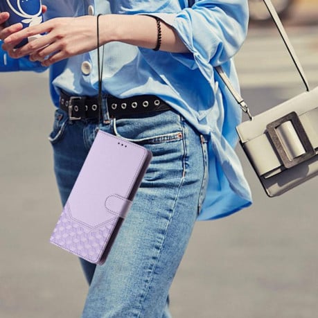 Чехол-книжка Embossing Stripe RFID на Xiaomi Redmi Note 15 4G / 5G /Poco M8 15 5G / 4G 164mm / Poco M8 5G — светло-фиолетовый