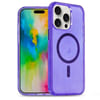 Ударозащитный чехол Glitter Powder TPU Hybrid PC MagSafe на iPhone 16 Pro - фиолетовый