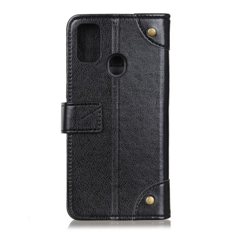 Чохол-книжка Copper Buckle Nappa Texture Samsung Galaxy A21s - чорний