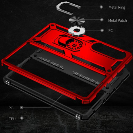 Противоударный чехол-подставка 360 Degree Rotating Holder на Samsung Galaxy Fold4 - красный