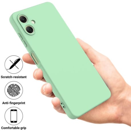 Силиконовый чехол Solid Color Liquid Silicone на Samsung Galaxy A07 4G - зеленый