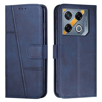 Чехол-книжка со строчкой и фактурой Calf на Infinix GT 20 Pro - синий