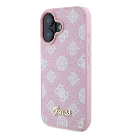 Оригінальний чохол Guess  Peony Script MagSafe для iPhone 16 - Pink