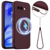 Силіконовий чохол Shockproof Silicone з Magsafe на Google Pixel 10a— сливовий