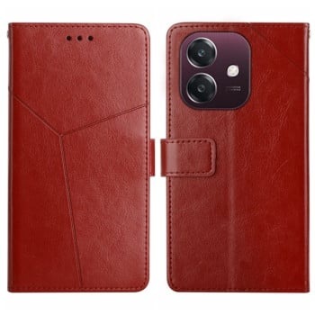 Чехол- книжка Y-shaped Pattern Flip Leather на OPPO A3/A3x/A40m- коричневый