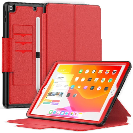 Чехол-книжка Litchi Texture для iPad 10.2 2021 / 2020 / 2019 - красный