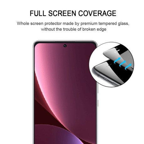 Защитное стекло 9H HD 3D Curved (Edge Glue) для Xiaomi Mi 12 Pro - черное