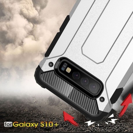 Противоударный чехол Rugged Armor на Samsung Galaxy S10+ -черный