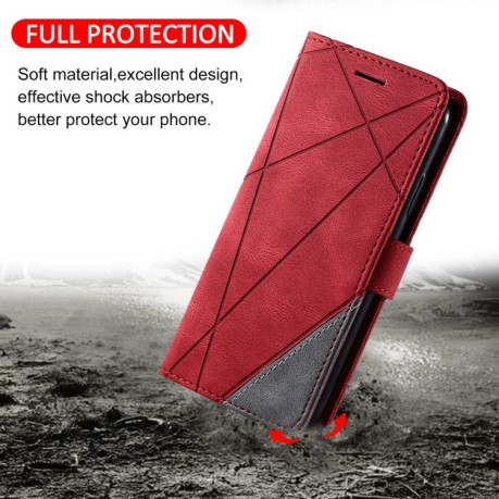 Чохол-книжка Skin Feel Splicing  для Samsung Galaxy S25+ 5G - червоний