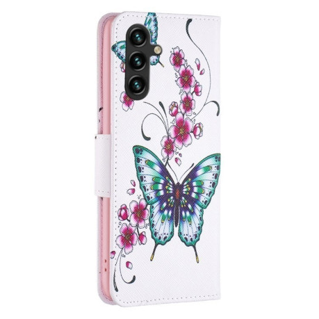 Чехол-книжка Colored Drawing Pattern для Samsung Galaxy A35 - Butterfly