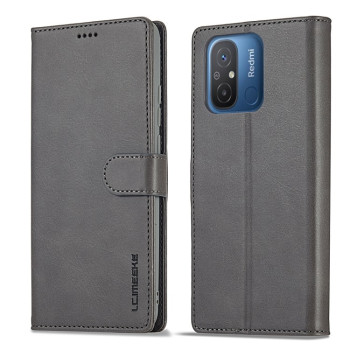 Чехол книжка LC.IMEEKE Calf Texture на Xiaomi Redmi Poco C55/Redmi 12C/11A - серый
