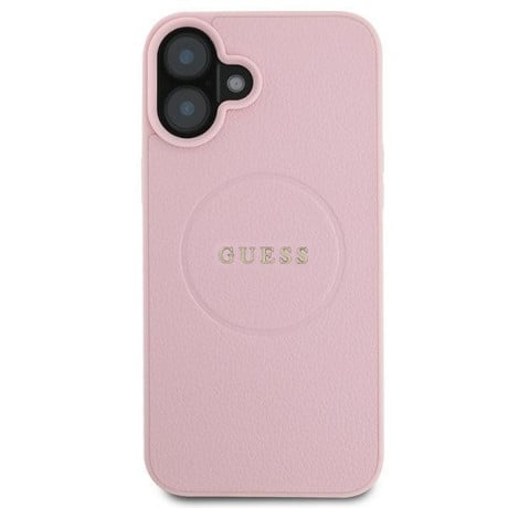 Оригинальный чехол Guess Saffiano MagSafe на iPhone 16 Plus - Pink