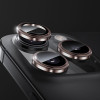 Защитное стекло Benks King Kong Series Corning Single Metal Lens для iPhone 16 Pro Max - розовое золото