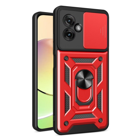 Противоударный чехол Camera Sliding для Motorola Moto G55 - красный