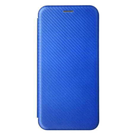 Чохол-книжка Carbon Fiber Texture на Vivo Y15s/Y15a - синій