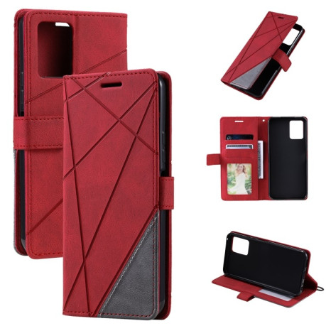 Чехол-книжка Skin Feel Splicing  Vivo Y21 2021 / Y33s - красный