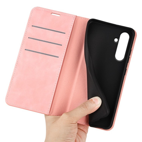 Чохол-книжка Retro Skin Feel Business Magnetic  для Samsung Galaxy A26 - рожевий