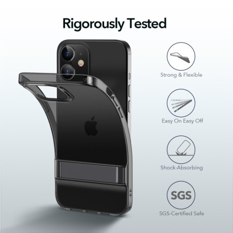 Силіконовий чохол-підставка ESR Air Shield Boost на iPhone 12/12 Pro - чорний
